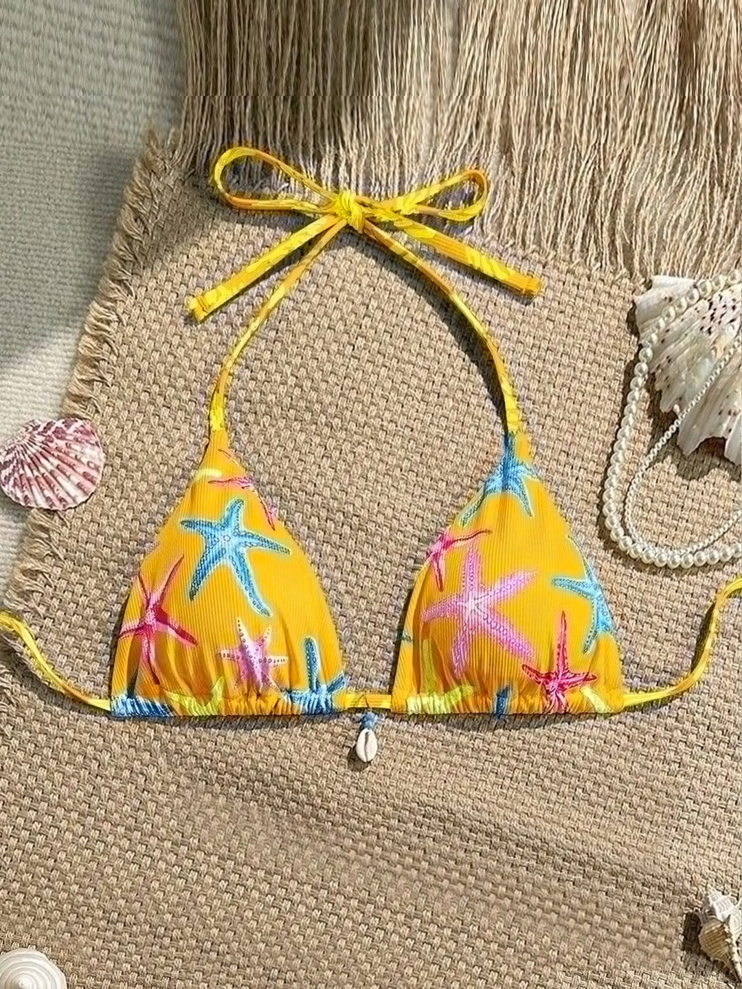 Damen Triangel-Bikini mit maritimem Sternenmuster Echo Archiv