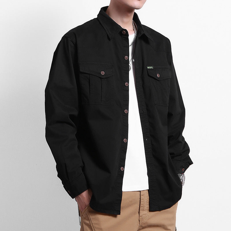 Herren Lockeres Utility-Hemd mit Pattentaschen und Workwear-Details Echo Archiv