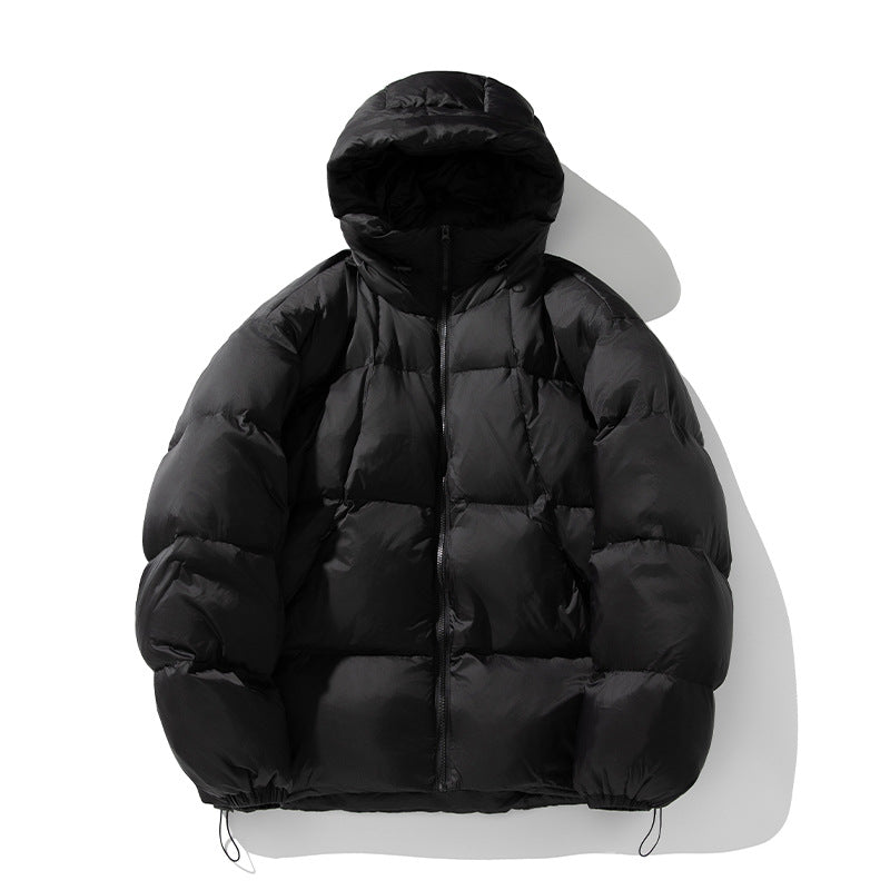 Damen Wattierte Oversize Steppjacke mit Kapuze und Kordelzug Echo Archiv