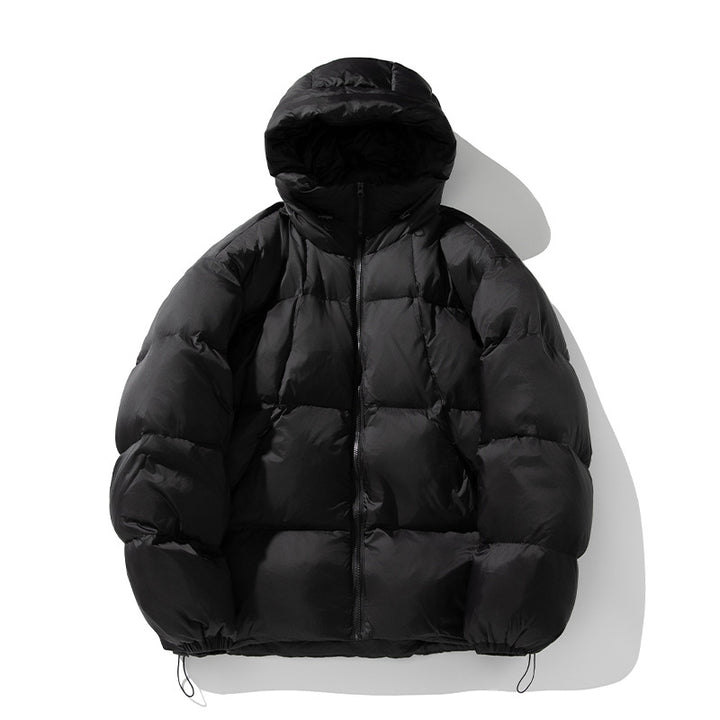 Damen Wattierte Oversize Steppjacke mit Kapuze und Kordelzug Echo Archiv