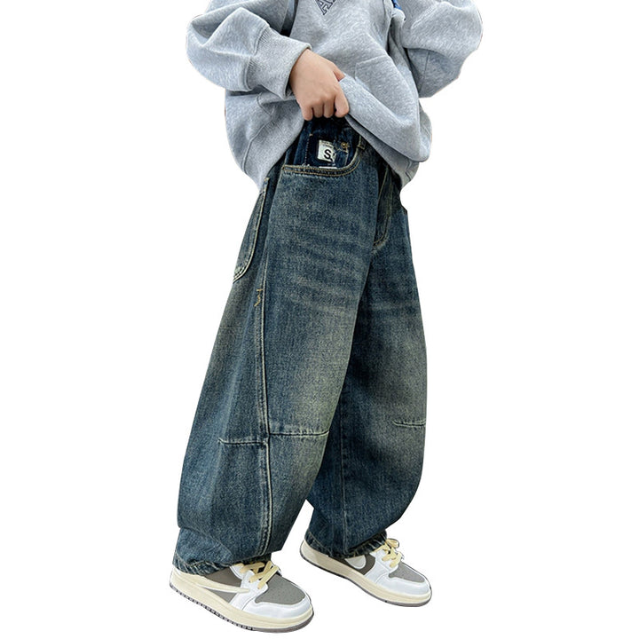 Damen weite Denim-Hose mit modernem Schnitt und lässigem Design Echo Archiv