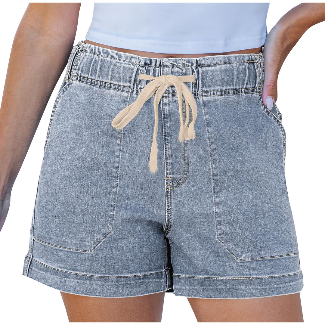 Damen bequeme Denim-Shorts mit Gummizug und praktischen Taschen Echo Archiv