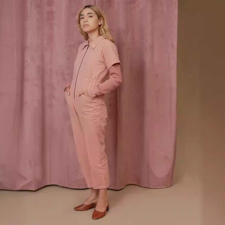 Damen legerer Jumpsuit mit praktischen Taschen und Reißverschluss Echoarchiv