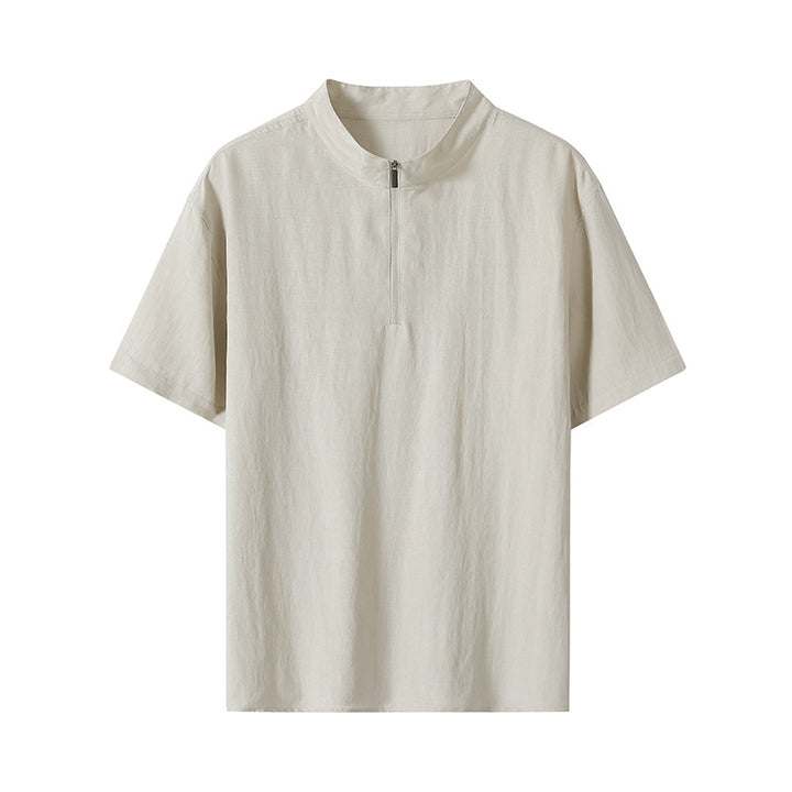 Herren Kurzarm‑Halbzip‑Shirt mit Stehkragen und Relaxed‑Fit Echo Archiv