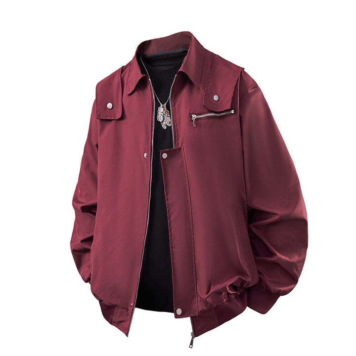 Men's technical lightweight water-resistant bomber jacket with zip chest pocket – Brevano