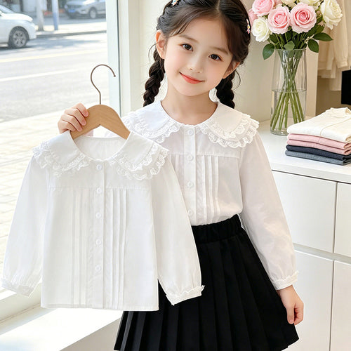 Damen elegante Bluse mit Spitzenkragen Echo Archiv