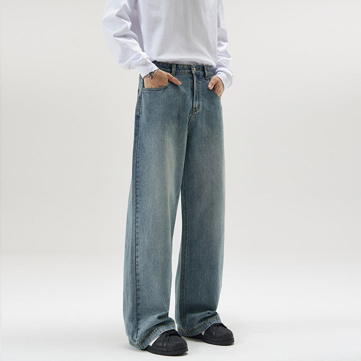 Herren Weite Vintage-Denim-Jeans mit mittelhoher Taille und weitem Bein Echo Archiv