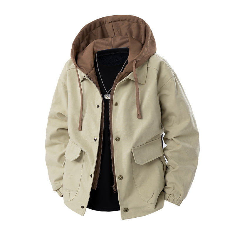 Herren Moderne Utility-Jacke mit abnehmbarer Kapuze Echo Archiv