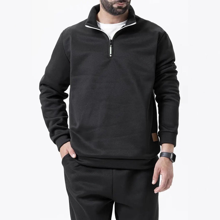 Herren Fleece-Pullover mit halbem Reißverschluss Echoarchiv