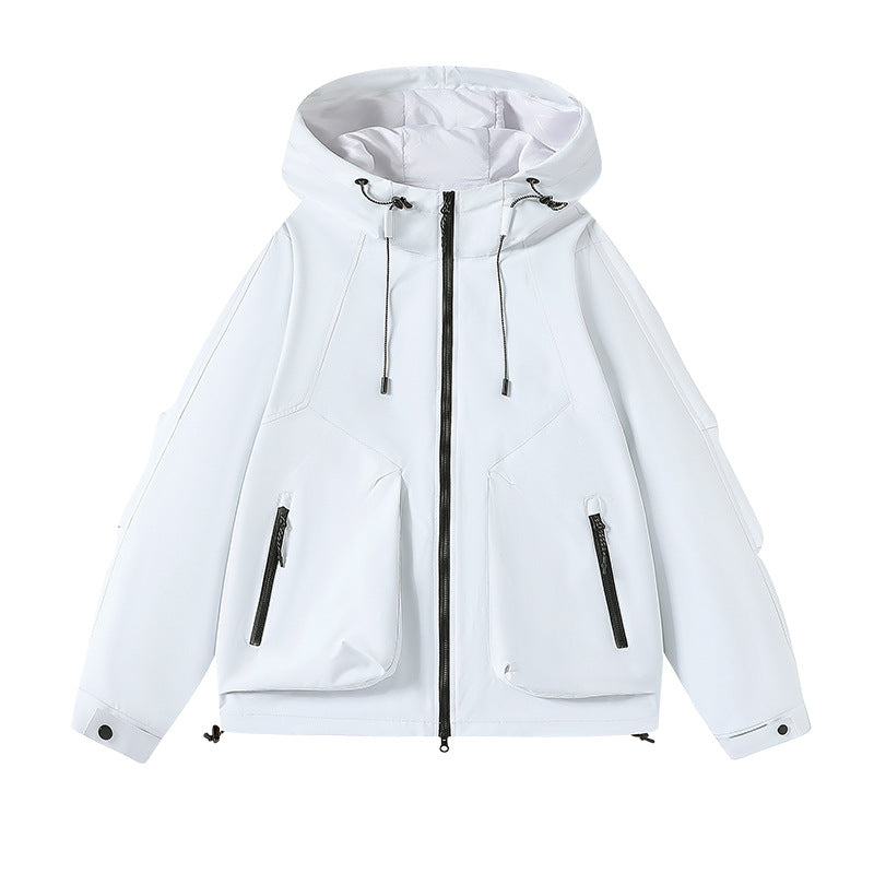 Herren Nano-Technik Softshell-Herrenjacke mit wasserabweisender Membran, großen Fronttaschen und verstellbarem Kordelzug – Taviero