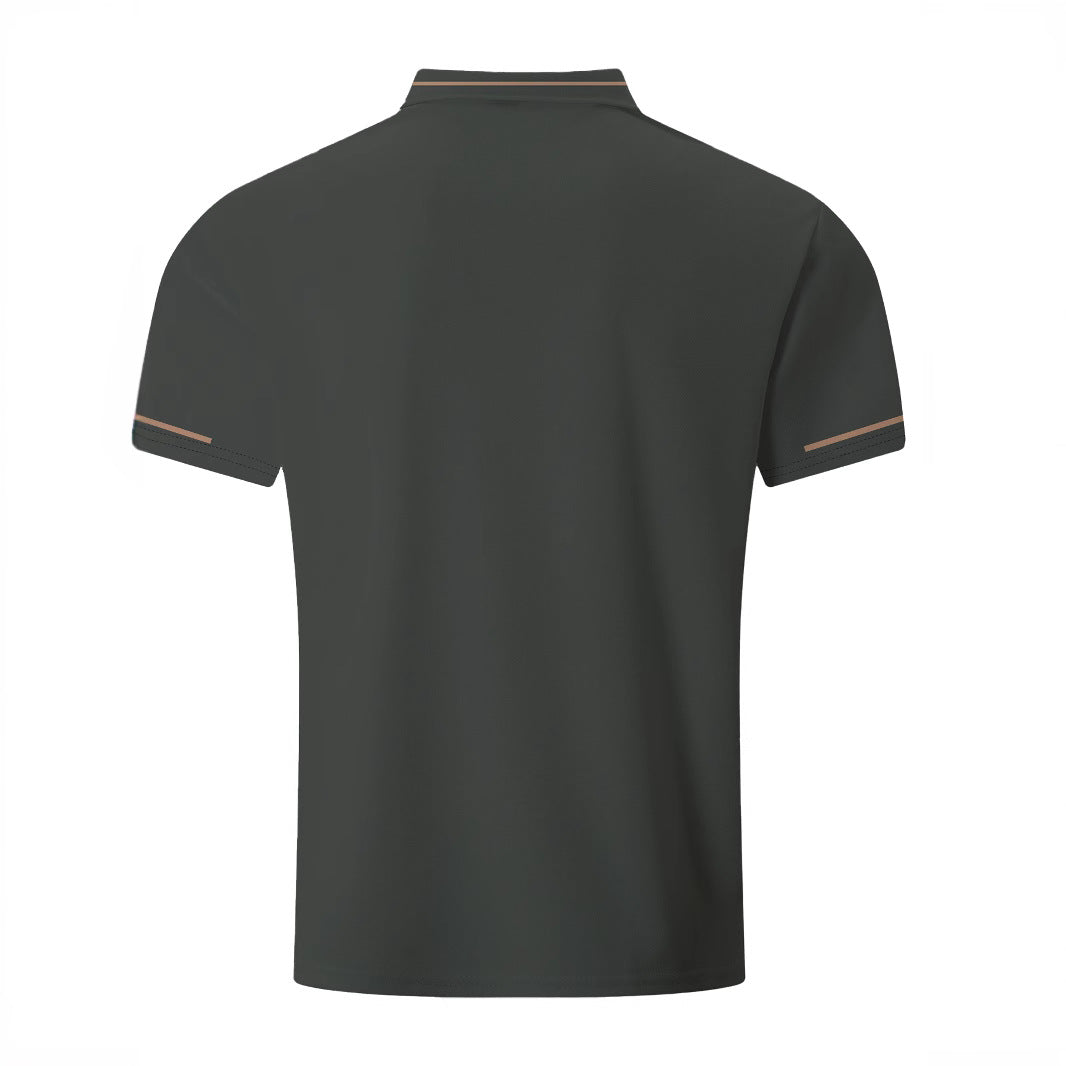 Herren modisches Kurzarmpoloshirt mit kontrastierenden Details Echoarchiv