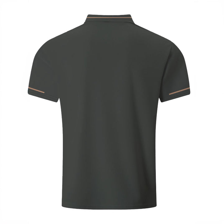 Herren modisches Kurzarmpoloshirt mit kontrastierenden Details Echoarchiv