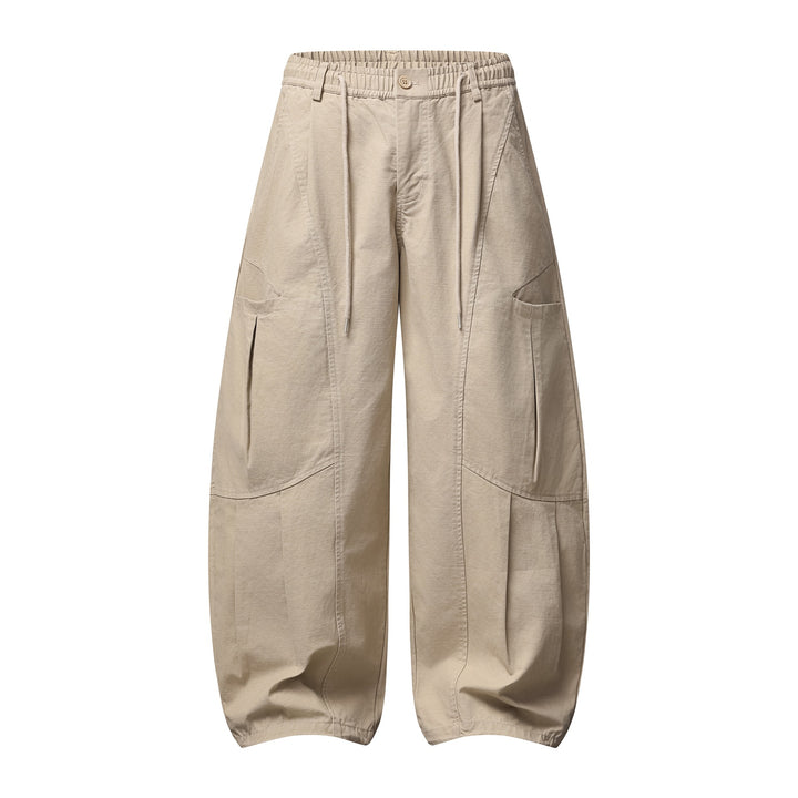 Damen Weite Cargo-Culotte mit elastischem Bund und großen Pattentaschen Echoarchiv