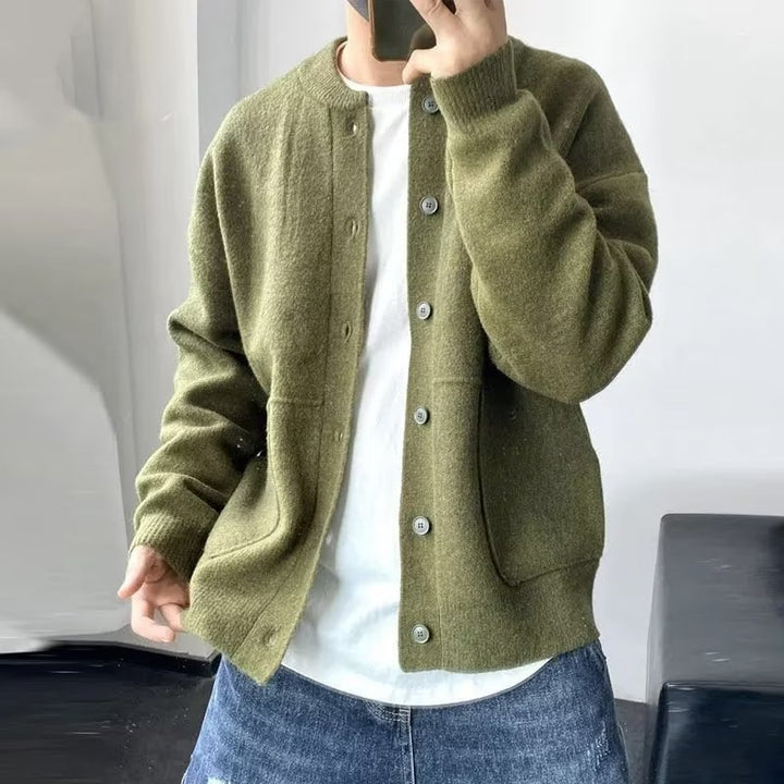Herren Bequeme Strickjacke mit Knopfverschluss Echo Archiv