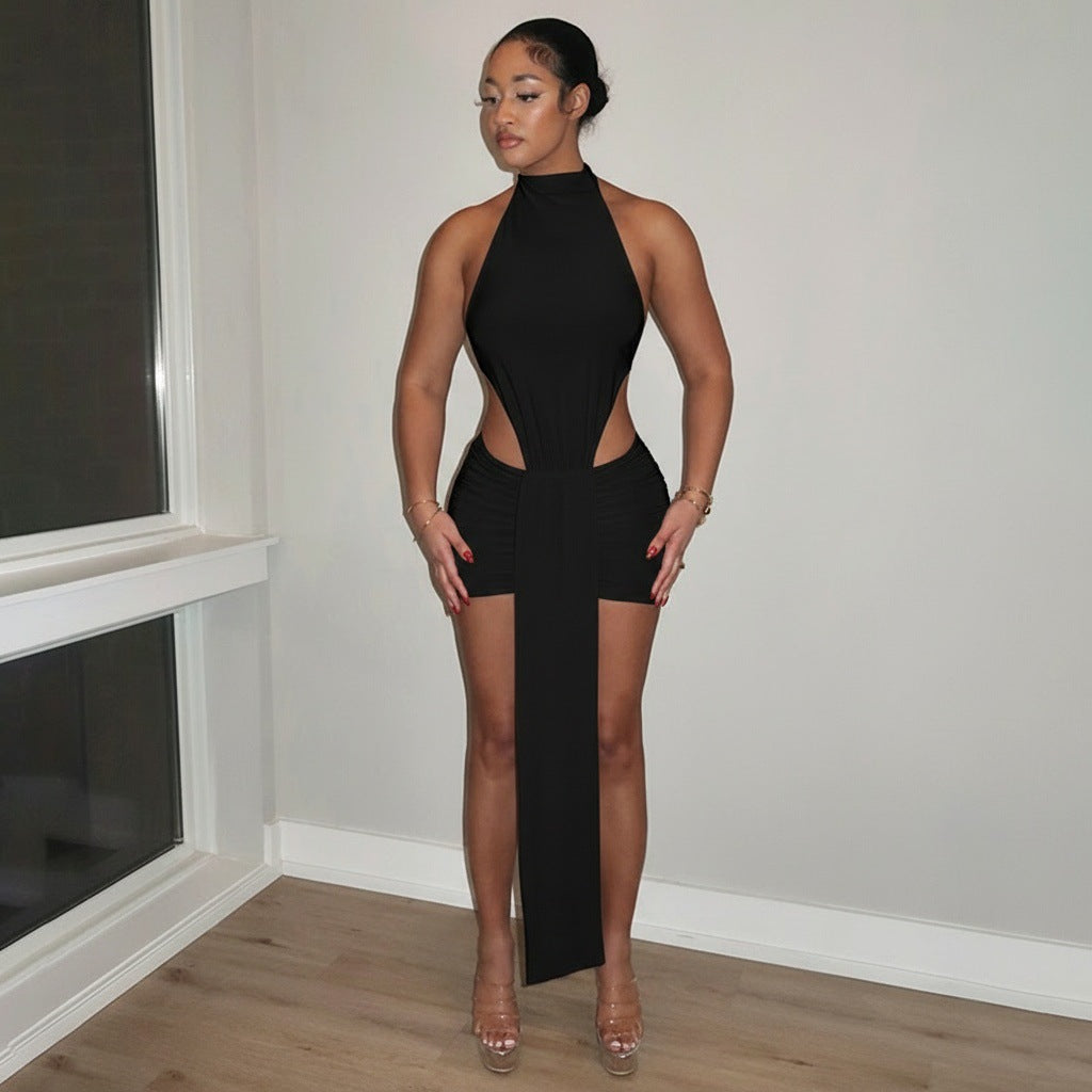 Damen Raffiniertes Minikleid mit eleganter Schlitz- und Wickeldesign Echo Archiv