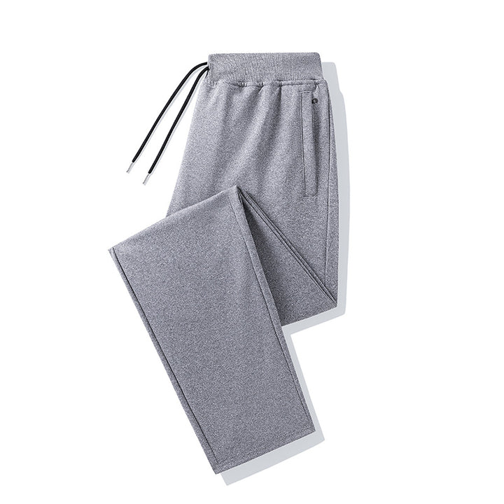 Herren Straight-Fit Jogginghosen mit elastischem Bund, Kordelzug und verdeckten Seitentaschen – Marzano