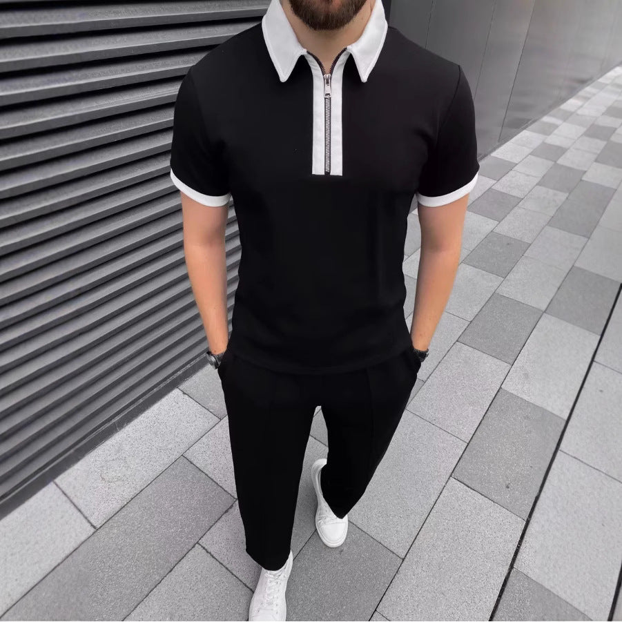 Herren Modern Zip-Up Polo Set Echoarchiv