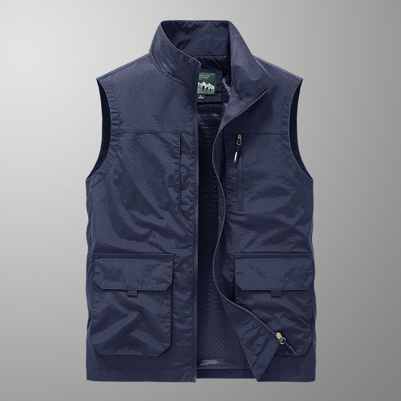 Herren leichte Utility-Weste mit Meshfutter und Multifachtaschen – Taviero