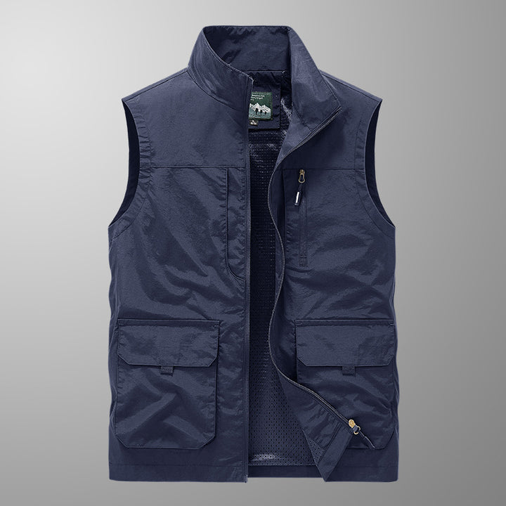 Herren leichte Utility-Weste mit Meshfutter und Multifachtaschen – Taviero