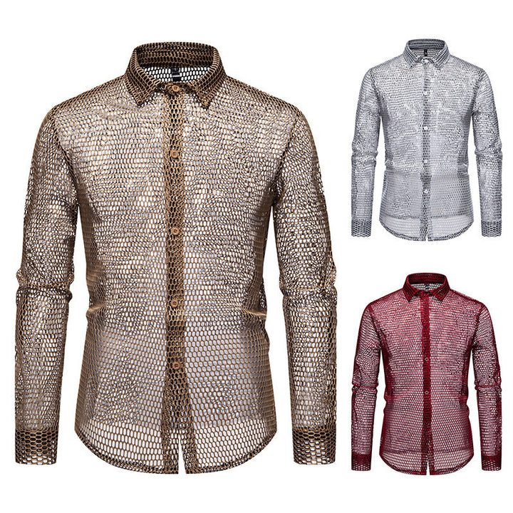 Herren Mesh-Hemd aus hochwertigem Material mit innovativem Design Echoarchiv