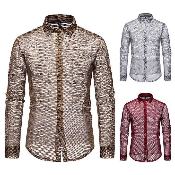 Herren Mesh-Hemd aus hochwertigem Material mit innovativem Design Echoarchiv