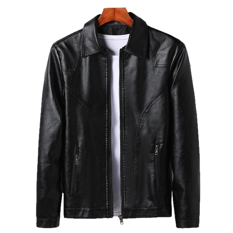 Herren lässige Kunstlederjacke Echoarchiv