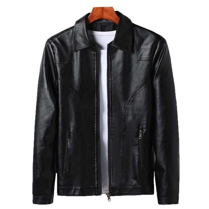 Herren lässige Kunstlederjacke Echoarchiv