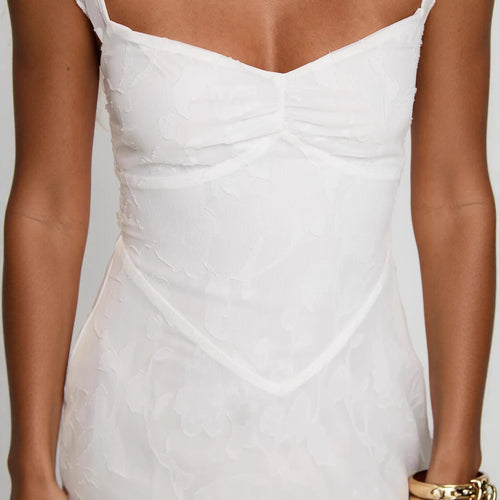 Damen Elegantes Sommerkleid mit zarten Rüschendetails und gerafftem Oberteil Echo Archiv