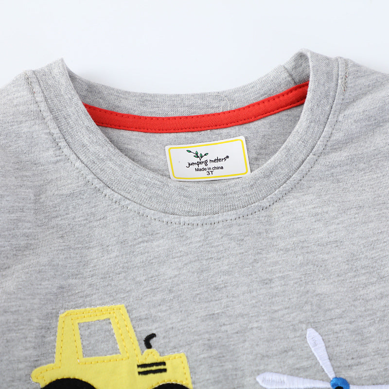 Jungen T-Shirt mit buntem Baumaschinen-Motiv Echo Archiv