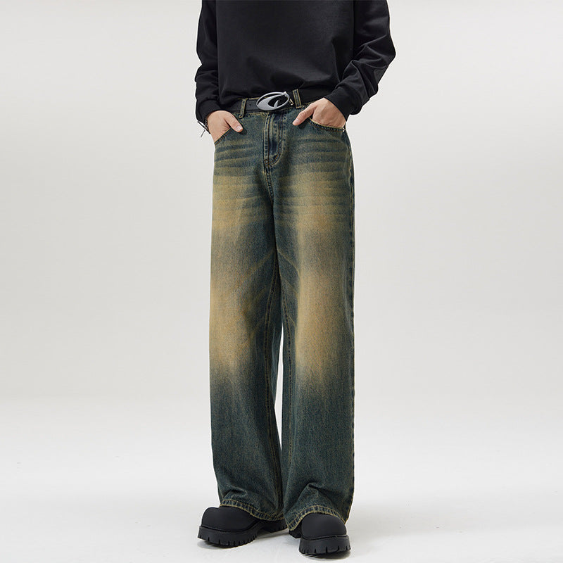 Herren Weite Jeans im lockeren Schnitt mit hoher Taille und Used-Effekt Echo Archiv
