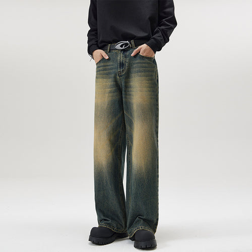 Herren Weite Jeans im lockeren Schnitt mit hoher Taille und Used-Effekt Echo Archiv