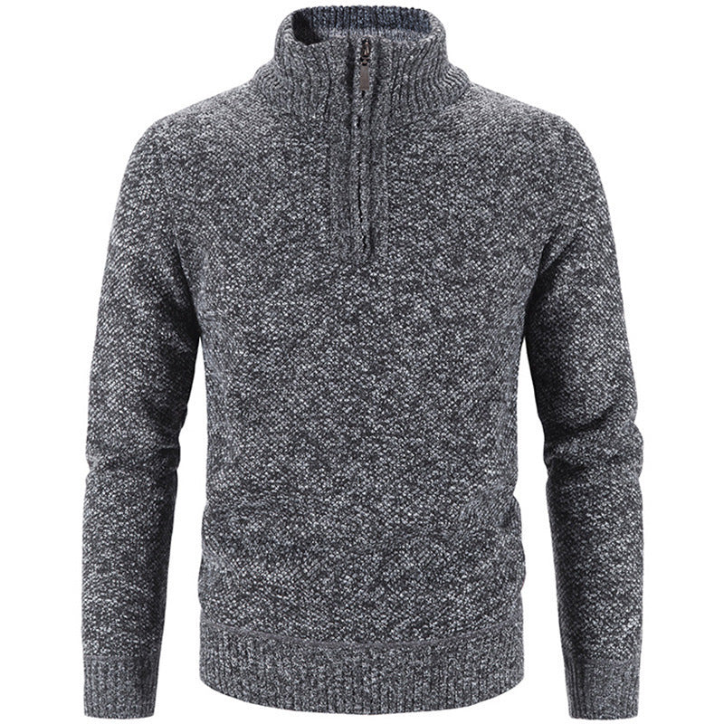 Herren modischer Rollkragenpullover mit elegantem Reißverschluss Echoarchiv