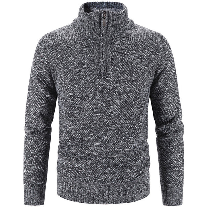 Herren modischer Rollkragenpullover mit elegantem Reißverschluss Echoarchiv