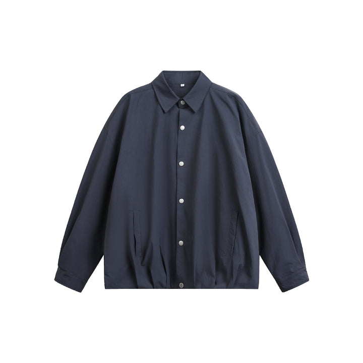 Herren Oversize Coachjacke mit Druckknopf‑Verschluss und geradem Saum Echoarchiv