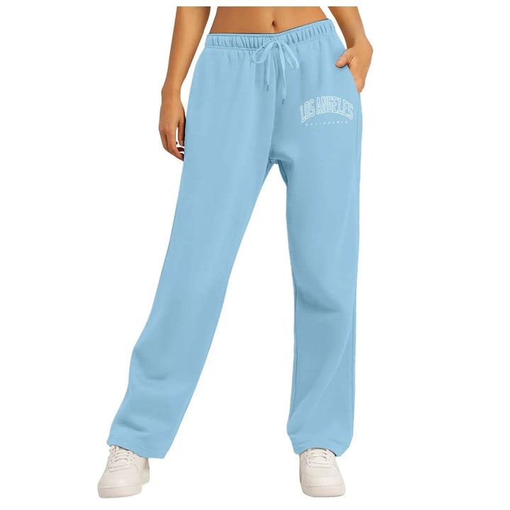 Damen nan weite High-Waist Lounge-Hose mit elastischem Bund und Eingrifftaschen Echo Archiv