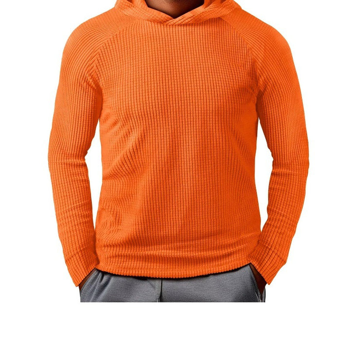 Herren lässiger Kapuzenpullover mit strukturiertem Material Echoarchiv