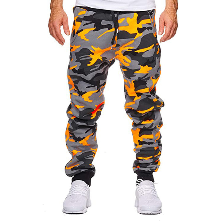 Herren Cargohose mit trendigem Camouflage-Design und elastischem Bund Echoarchiv
