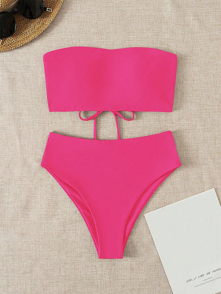 Damen Bandeau-Bikini mit hochgeschnittenem Unterteil Echo Archiv