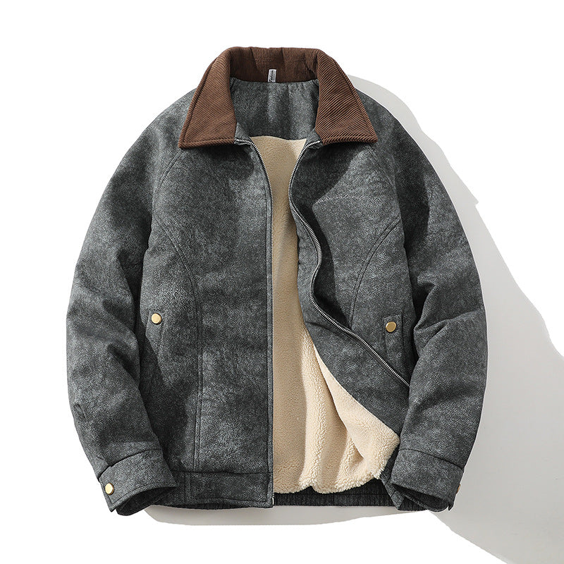 Herren Übergangsjacke mit weichem Futter und modischem Kragen Echoarchiv