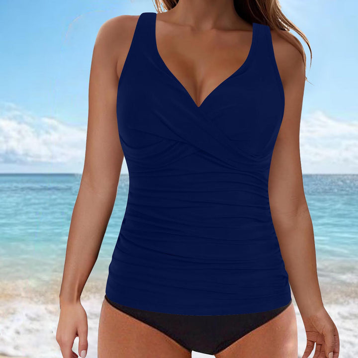 Damen elegantes Wickel-Badeoberteil mit Rüschen Echo Archiv