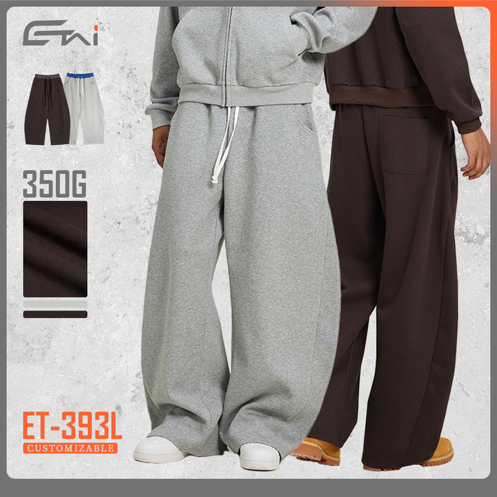 Damen Weite Cropped-Sweathose mit tiefem Schritt, Kordelzug und kontrastierendem Bund Echo Archiv