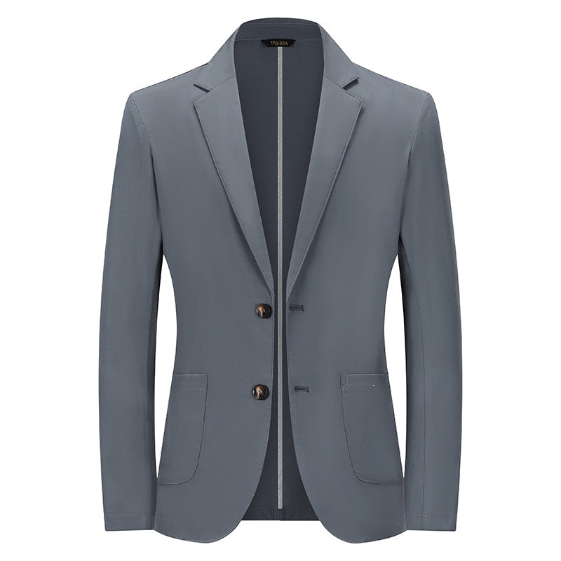 Herren Modernes Slim-Fit Sakko mit schmalem Revers und aufgesetzten Taschen Echoarchiv