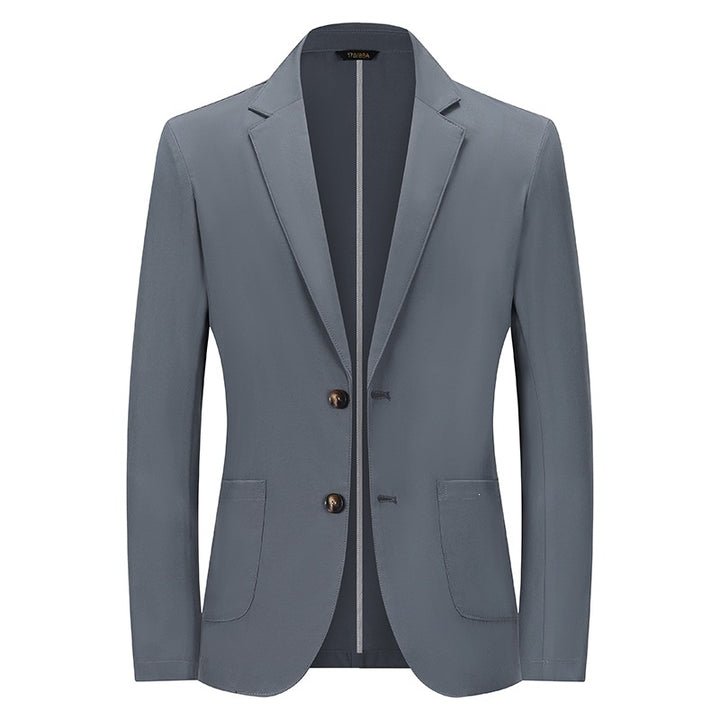 Herren Modernes Slim-Fit Sakko mit schmalem Revers und aufgesetzten Taschen Echoarchiv