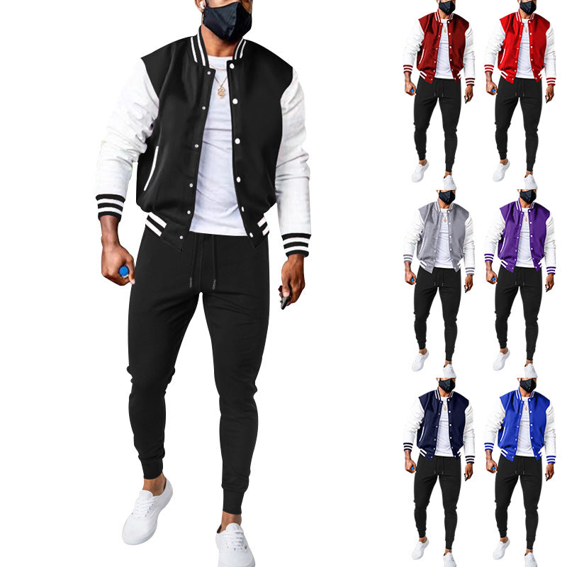 Herren Sportliche Collegejacke mit modernen Kontrastelementen Echoarchiv