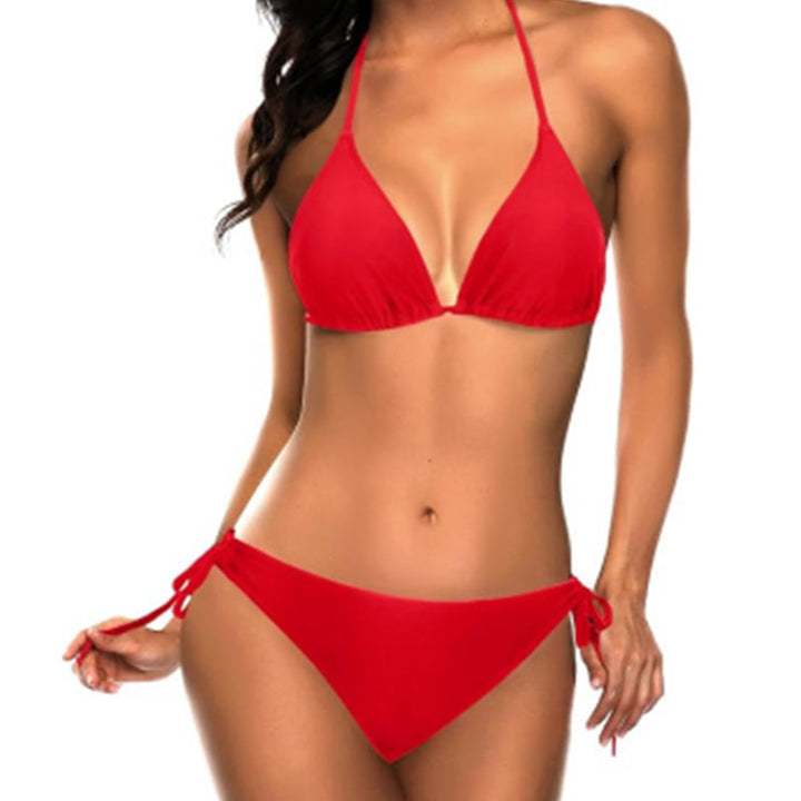 Damen Triangel-Bikini-Set mit Verstellbaren Trägern und Minimalistischem Design Echoarchiv