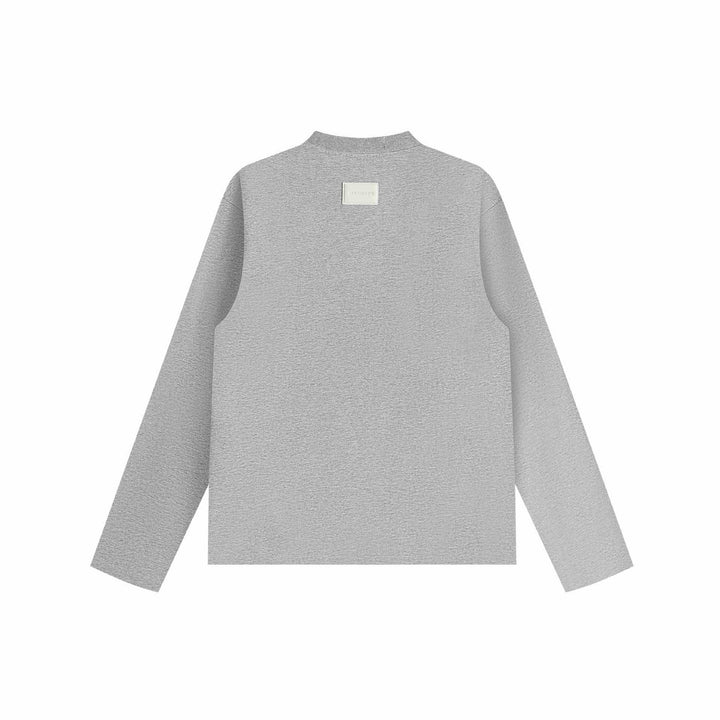 Unisex Oversize‑Sweatshirt mit dekorativer Lagenpasse und Rundhalsausschnitt Echoarchiv
