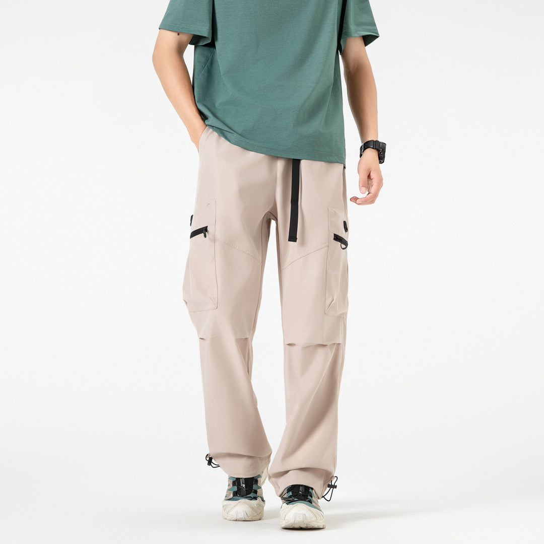 Herren Weite technische Cargo-Hose mit Multifachtaschen, Tunnelzug und verstellbaren Beinabschlüssen Echo Archiv