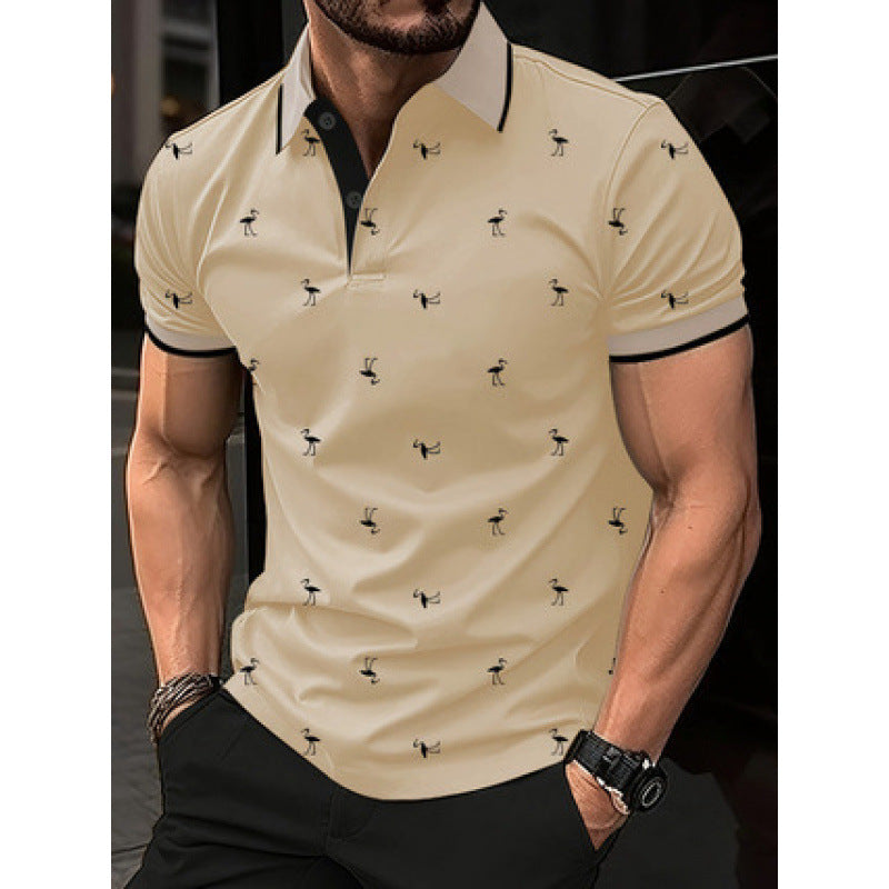 Herren Freizeit Bedrucktes Polo-Shirt Echoarchiv