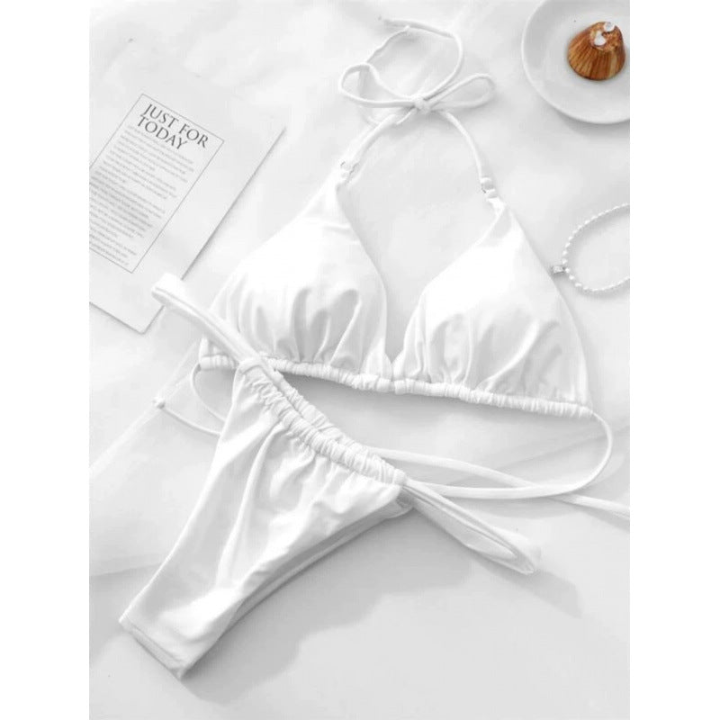 Damen Triangel-Bikini mit verstellbaren Bindebändern und elastischem Bund Echo Archiv