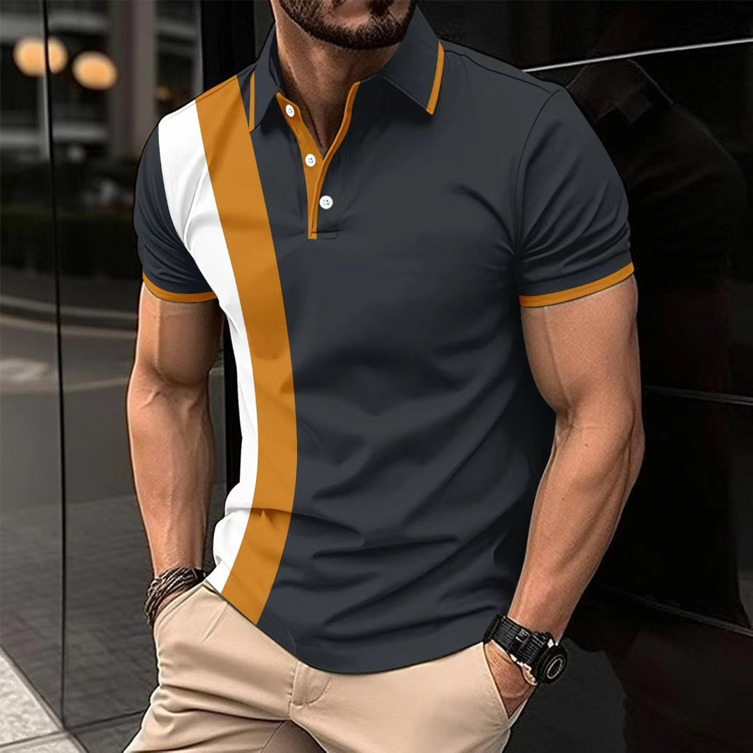 Herren Polohemd mit Farbblock und modernem Design Echoarchiv